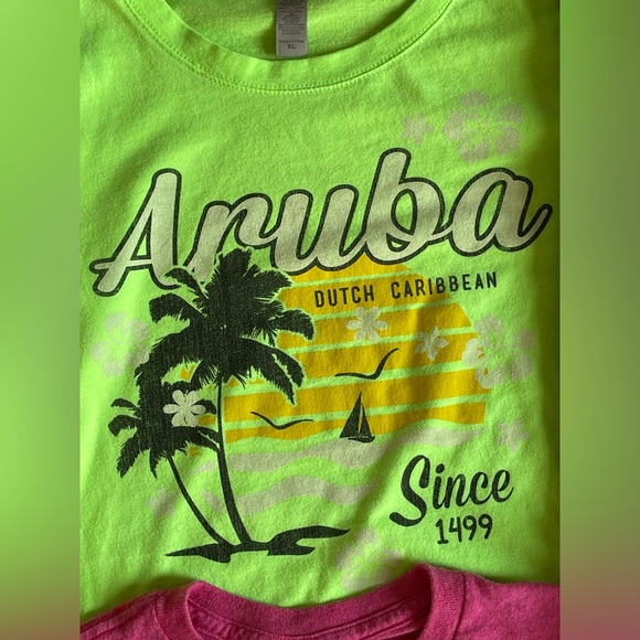 Destination Travel Graphic Tee Shirts Lot of 6 Aruba Idaho DC Arizona Size XS S - Picture 3 of 8